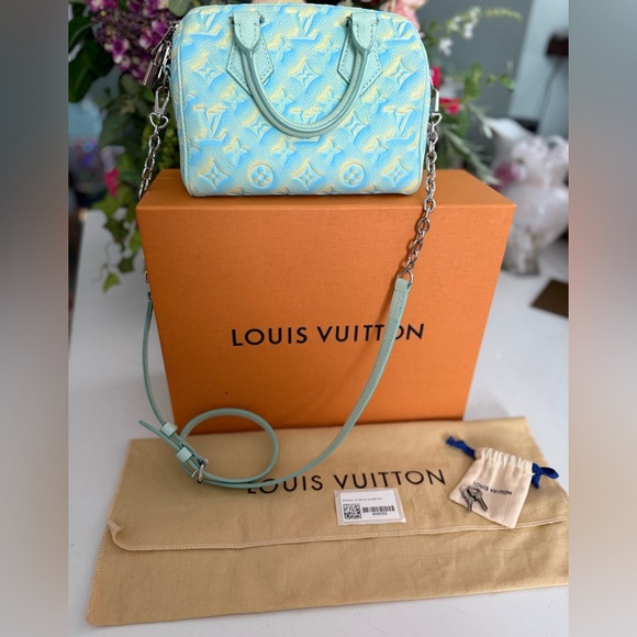 LOUIS VUITTON Summer Stardust Monogram Speedy Bandouliere 20 ~ LIKE NEW - Picture 3 of 16